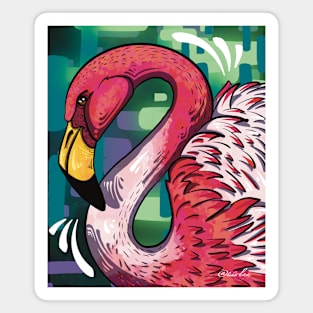 David’s flamingo Magnet